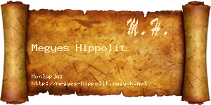 Megyes Hippolit névjegykártya